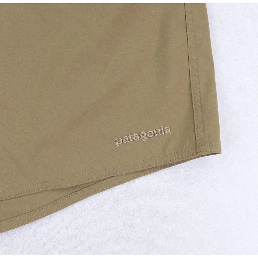 Patagonia Wavefarer Walk Shorts Mens 40 Tan Drawstring Casual Hiking Hybrid